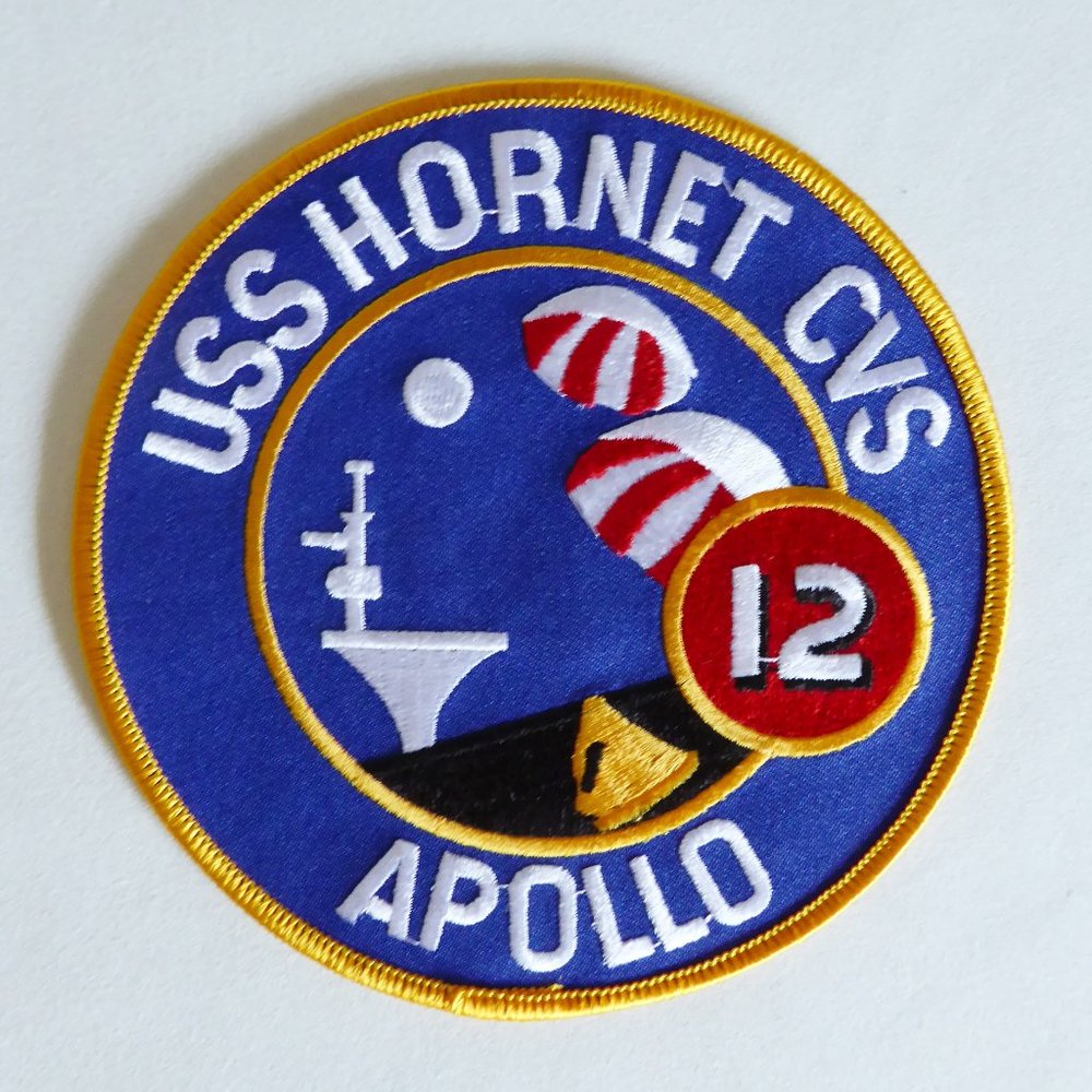 5” NASA APOLLO 12 USS HORNET CVS AIRCRAFT CARRIER EMBROIDERED IRON ON PATCH (NEW